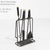 Black Fireplace Set by Afra and Tobia Scarpa for Dimensione Fuoco, 1970s, Set of 5 For Sale - Image 8 of 8