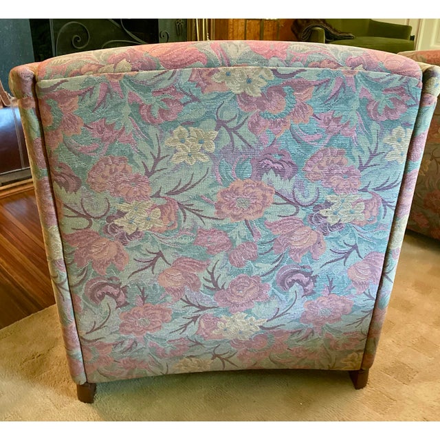Pair of Vintage David Edward Club Chairs With Floral Print For Sale - Image 9 of 17