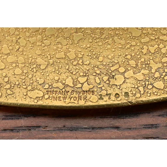 Tiffany Studios New York Bronze Doré Plate or Shallow Bowl For Sale - Image 9 of 10