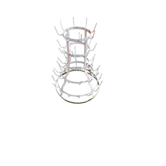 Silver French 52 Peg Bottle Dryer Garden Sculpture, 1950 For Sale - Image 8 of 10