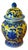 Late 20th Century Yellow & Blue Chinoiserie Ginger Jar For Sale