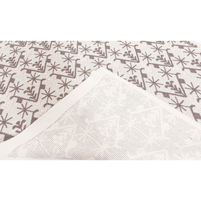 Off-white Contemporary High Low Flat Weave Sardinian Rug by Doris Leslie Blau For Sale - Image 8 of 8