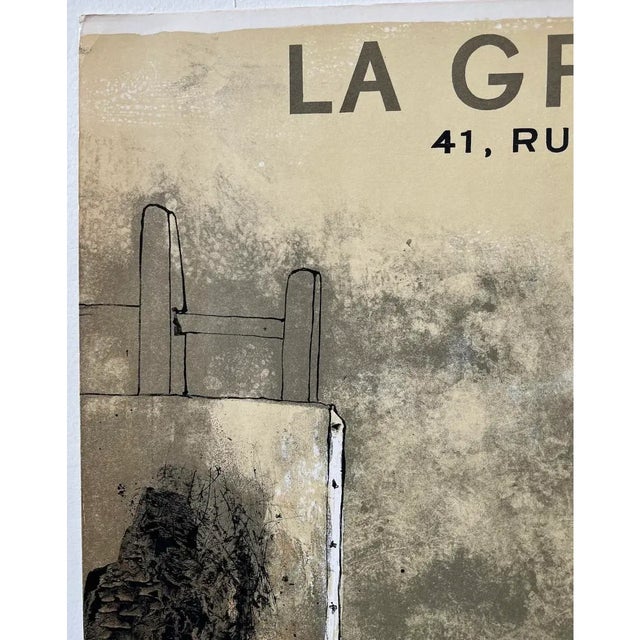 Original Jean Jansem Exhibition Poster Paris 1960s Lithographies Dessins Vintage Mid Century Art For Sale - Image 4 of 10