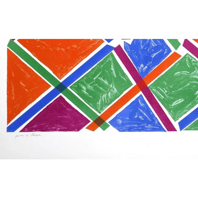 Contemporary Abstract Composition - Original Lithograph by Piero Dorazio - 1968 1968 For Sale - Image 3 of 4