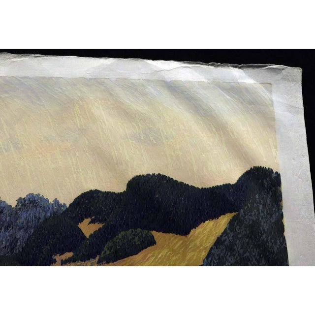 Gordon Mortensen "Dunes" Hand Signed Woodcut Reduction Art Make an Offer For Sale - Image 4 of 8