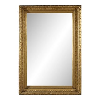 Antique French First Finish Giltwood Framed Wall Mirror C1900 For Sale