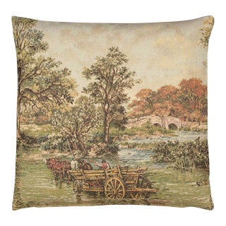 The Haywain Tapestry Cushion With Feather Filler - 46x46cm (18"x18") For Sale