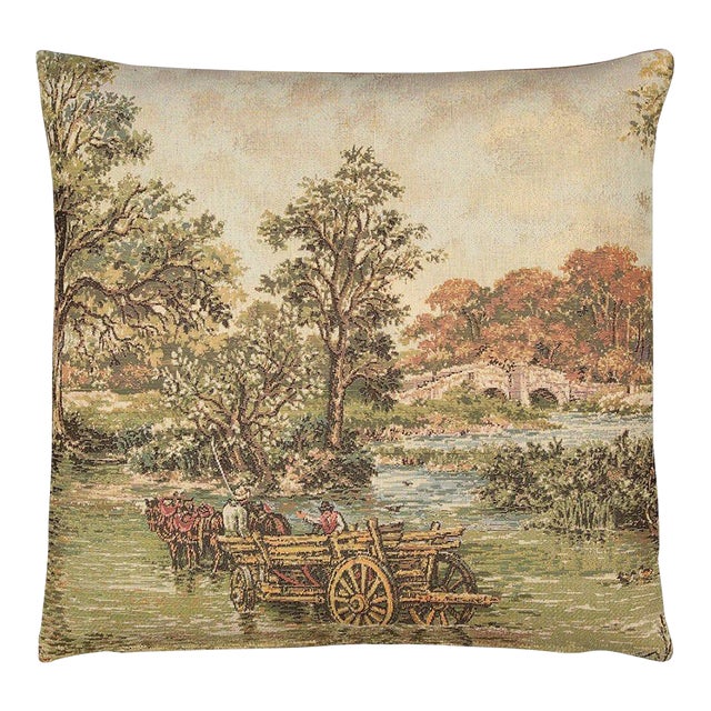 The Haywain Tapestry Cushion With Feather Filler - 46x46cm (18"x18") For Sale