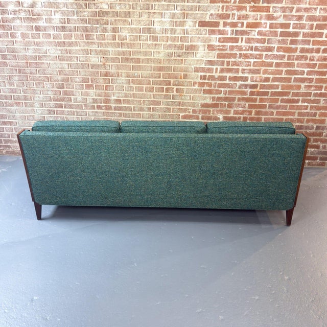 1950s 1950s Walnut Framed Mid-Century Modern Sofa For Sale - Image 5 of 6