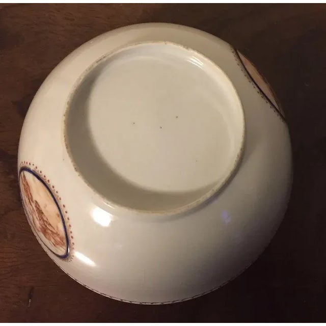 Antique Circa 1800s Chinese Export Porcelain Bowl Decorated with Sepia Landscape For Sale - Image 9 of 10