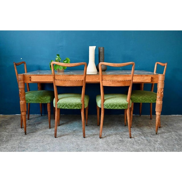 This table is part of an important and complete set of furniture drawn by Pier Luigi Colli for Fratelli Marelli in the...