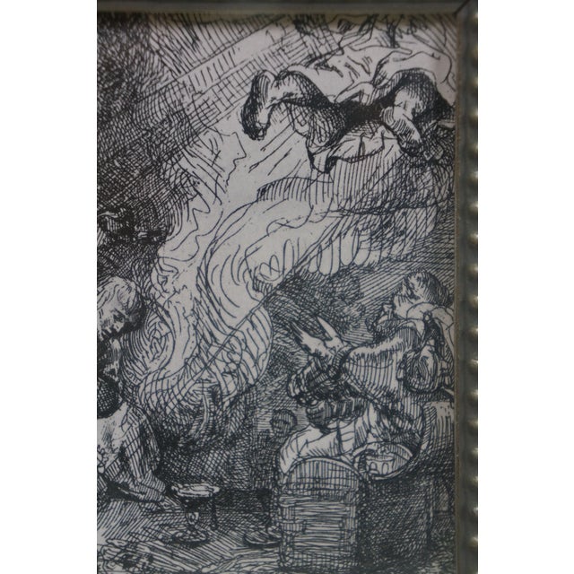 19th Century Rembrandt Etching "The Angel Departing From the Family of Tobias" Framed For Sale - Image 10 of 10