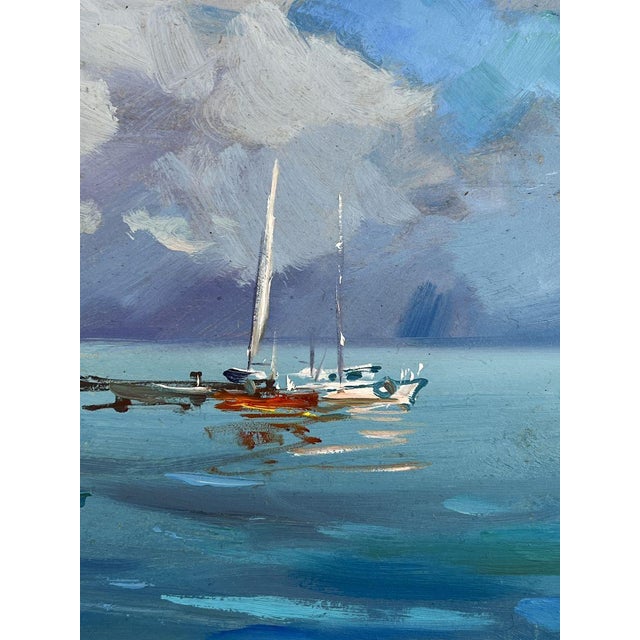Oil Painting Pier at the Lighthouse Yuriy Suprunchuk For Sale - Image 10 of 11