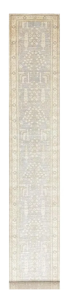 1990s Handwoven Pakistani Style Runner Rug 3x16