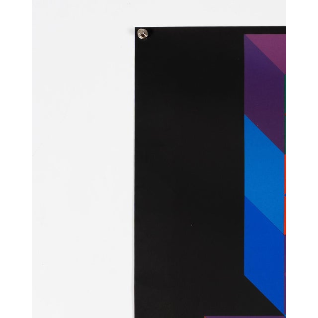 Blue Munich Olympics Serigraph Poster by Victor Vasarely, 1972 For Sale - Image 8 of 9