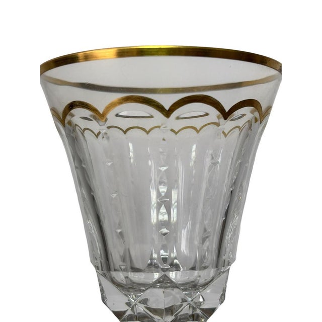 Large Saint Louis Excellence model wine glass in very good condition. Height 24.8 cm. This piece has an attribution mark,...