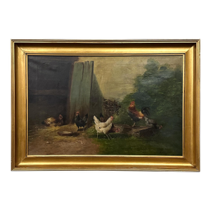19th Century Framed Oil Painting on Canvas by Paul Henry Schouten (1864-1922)
