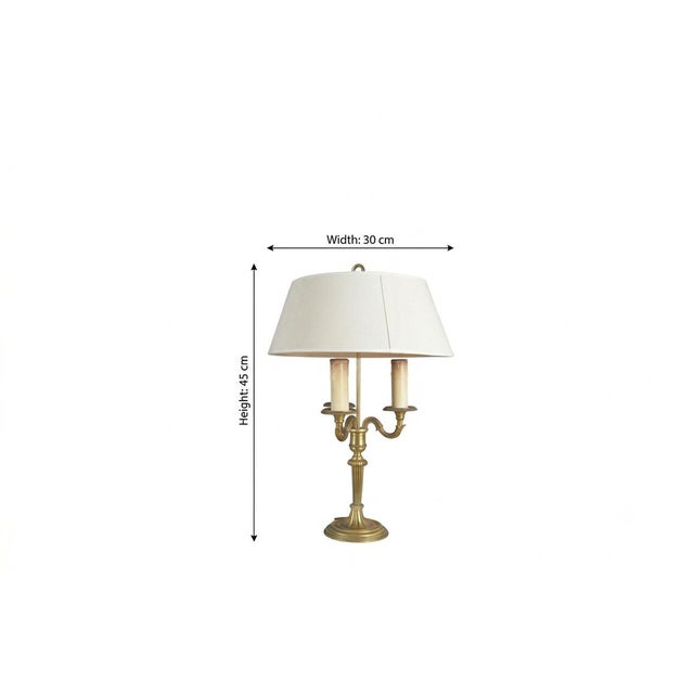 Vintage French Bouillotte Lamp in Gilt Brass, 1950s For Sale - Image 9 of 10