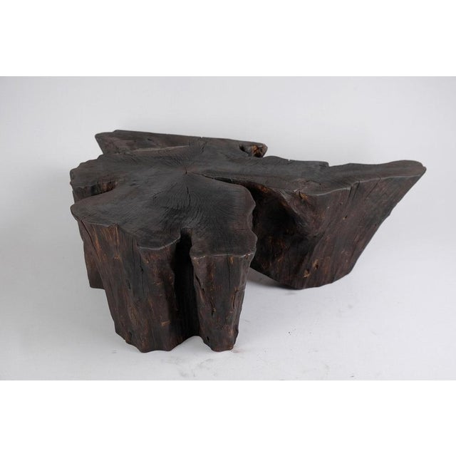 Burnt Wood Side Table by Logniture For Sale - Image 10 of 18