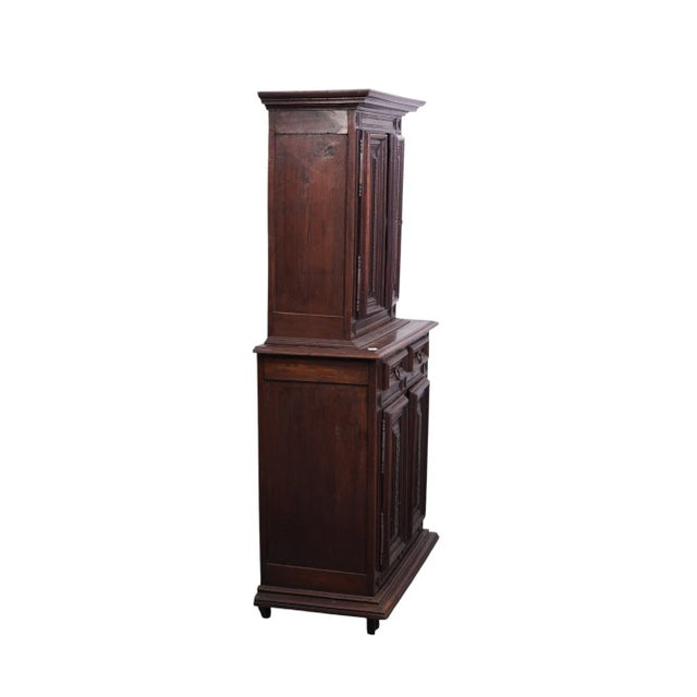 Rare Walnut Italian Narrow Buffet De Corps, 19th Century For Sale In West Palm - Image 6 of 7