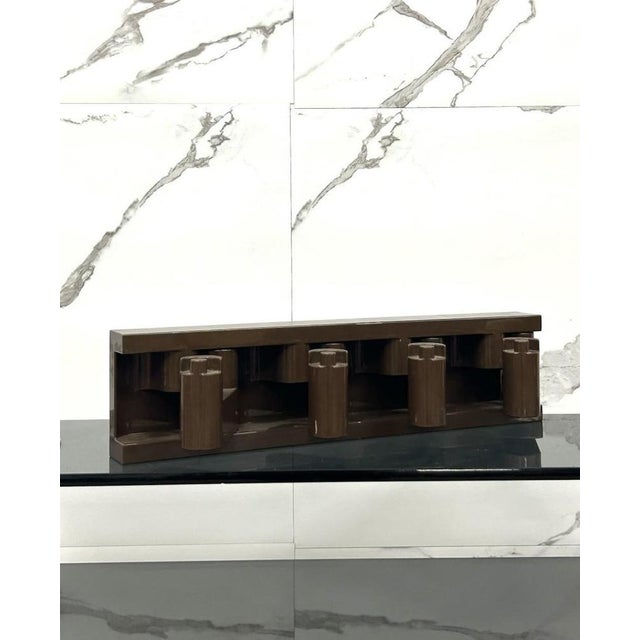 Minivip Wall-Mounted Coat Rack attributed to Benanti and Brunori for Velca Legnano, 1970 For Sale - Image 3 of 10