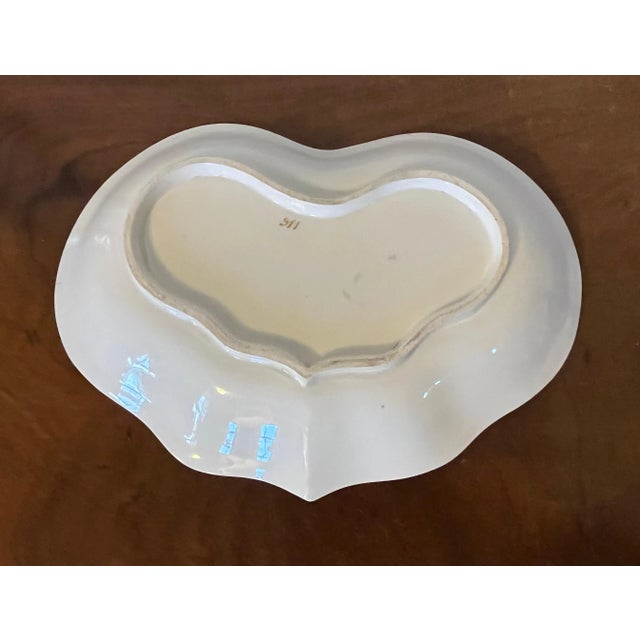 Ceramic Antique Early 19th Century Derby Porcelain Kidney Shape Dish With Hand Painted Rose Border For Sale - Image 7 of 9