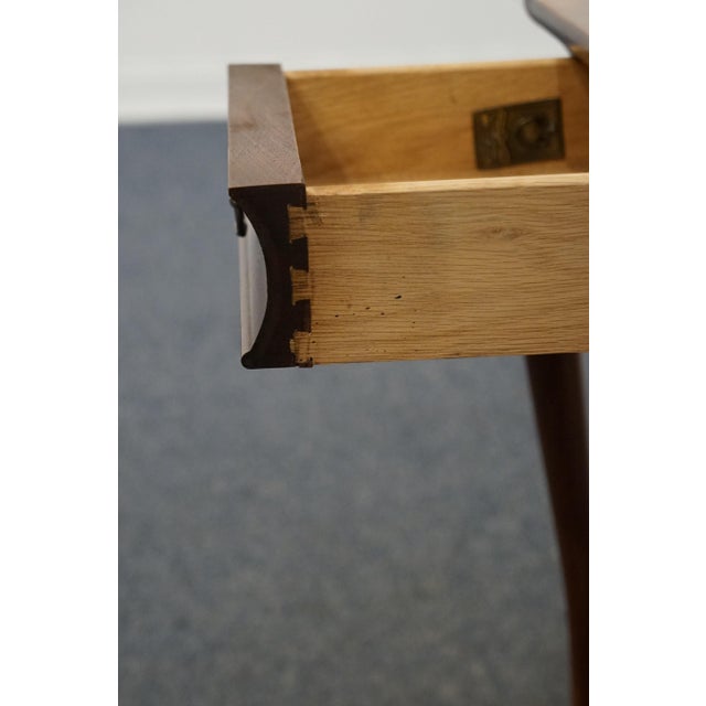 Hickory Chair Co. Solid Mahogany & Birds Eye Maple Traditional Style 18x26" Accent End Table For Sale - Image 9 of 13