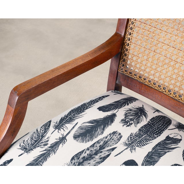 Set of Eight Danish Modern Mahogany and Cane Dining Armchairs For Sale - Image 17 of 18