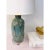 Ultra Glam Hollywood Regency Style Ceramic Lamp in Blue/Green ( think the color of that famous jewelry store on 5th Ave...