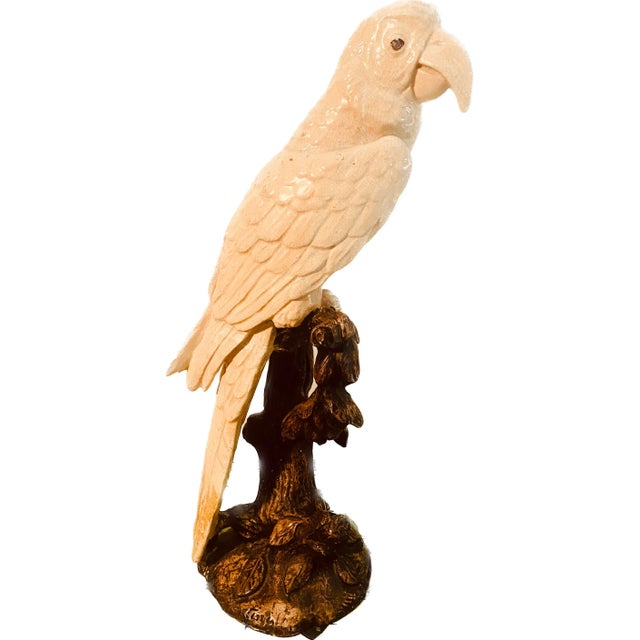 Vintage Tropical Statue Ceramic Parrot Bird For Sale In Miami - Image 6 of 13