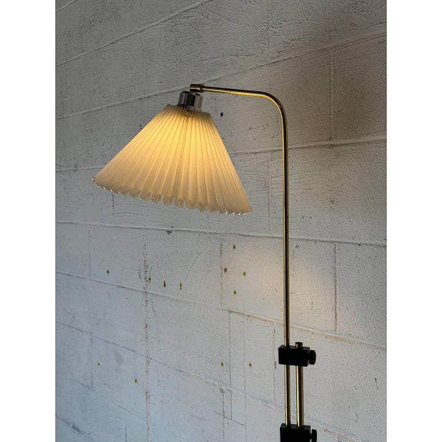 Brass Brass Floor Lamp With Adjustable Swing Arm Danish Mid-Century Modern 1960s For Sale - Image 8 of 10