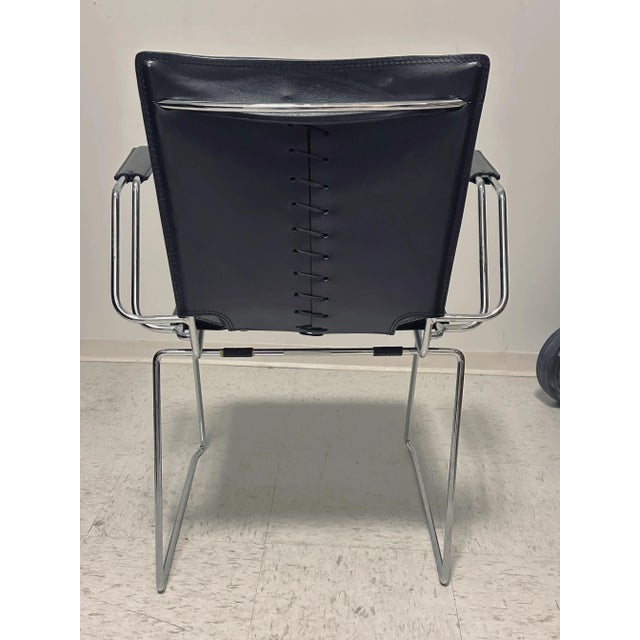 ICF Milano 1970s Icf Pelle Contemporary Chairs- Set of 6 For Sale - Image 4 of 6
