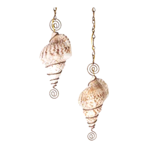Pair of Triton Shell Pendants