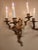 Brass Antique Art Nouveau Pair Heavy Cast Gilt Brass 3 Light Wall Sconces With Aged Patina For Sale - Image 8 of 16