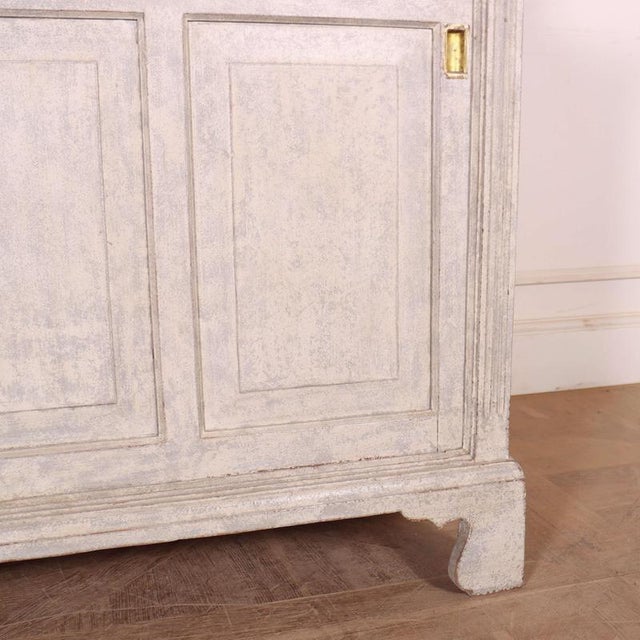Wood English Glazed Kitchen Cabinet For Sale - Image 7 of 15