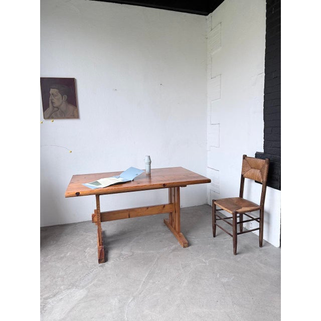 Vintage Dining Table in Pine, 1960s For Sale - Image 3 of 18