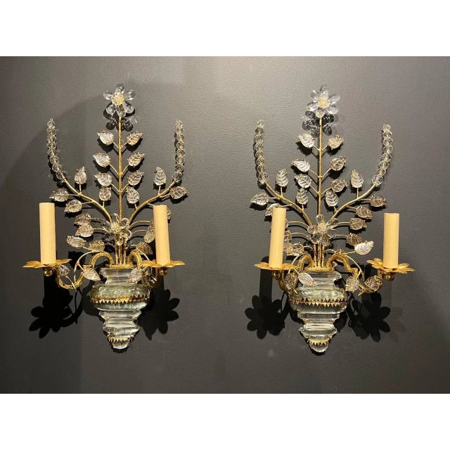 1930s French Gilt Metal Sconces - A Pair For Sale - Image 9 of 9