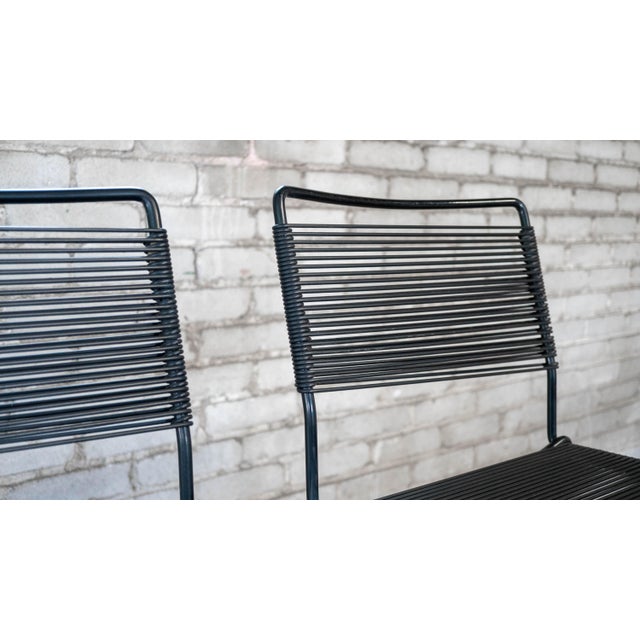 Post Modern Giandomenico Belotti Attributed 'Spaghetti' Counter Stools, C. 1980s - Set of 4 For Sale - Image 10 of 18