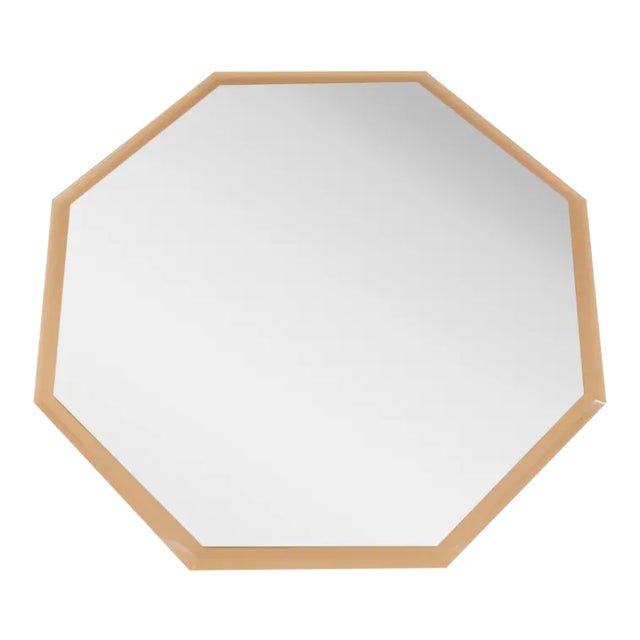 Hollywood Regency 2-Tone Hexagonal Mirror from Schöninger, 1970s For Sale