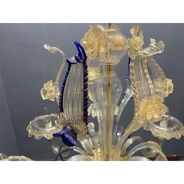 Venetian Murano Glass Chandelier, 1960s For Sale - Image 10 of 18