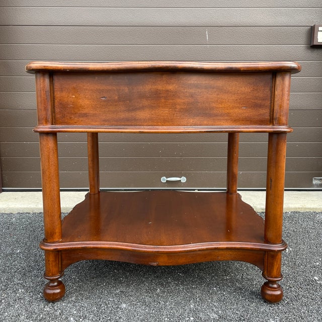 Wood 21st Century Harden Furniture Serpentine British Colonial Cherry Center Table For Sale - Image 7 of 12