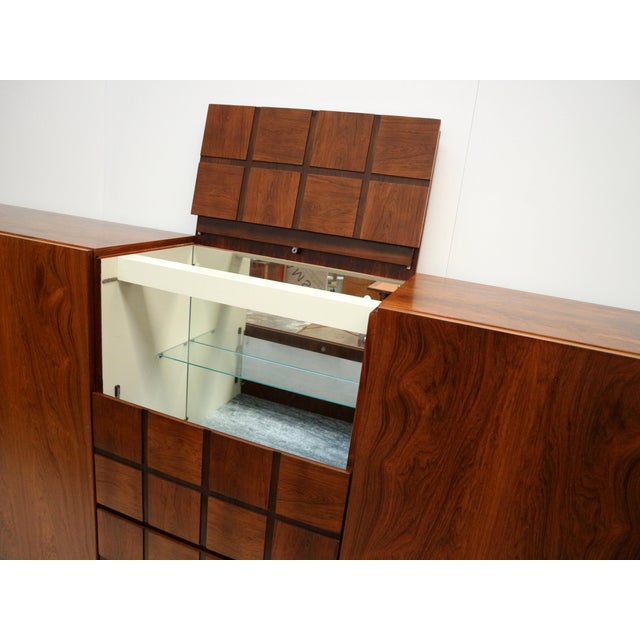 Vintage Rosewood Sideboard with Bar Section, 1960s For Sale - Image 11 of 15