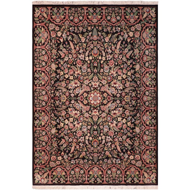 Elegant Heritage 1990's Black/Rust Wool Rug - 8'0'' X 10'0'' For Sale - Image 9 of 9