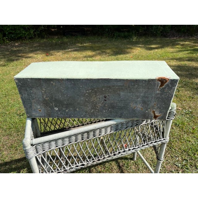 Antique Wicker Plant Stand For Sale - Image 10 of 12