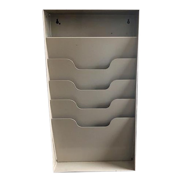 Mid 20th Century Vintage Mid-Century Metal Buddy Magazine or Document Wall Rack For Sale