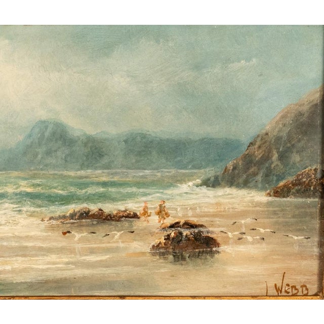Antique 19th Century Marine Seascape Coastal Maritime English Channel Painting by James Webb, 1860 For Sale - Image 12 of 15
