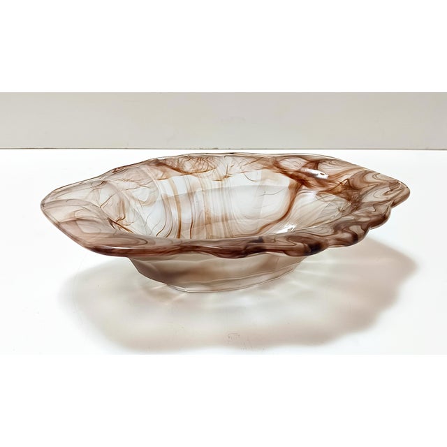 1940s Sepia Calcedony Glass Trinket Bowl by George Davidson, UK, 1940s For Sale - Image 5 of 12