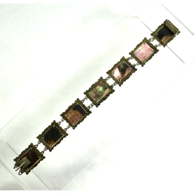 Vintage Art Deco Greco-Roman Gods Shell Cameo Bracelet 1930s For Sale - Image 11 of 14