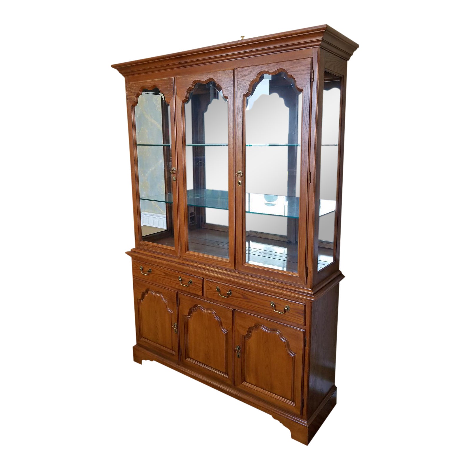 1990s Oak Drexel Heritage Carleton Collection Dining Room ...