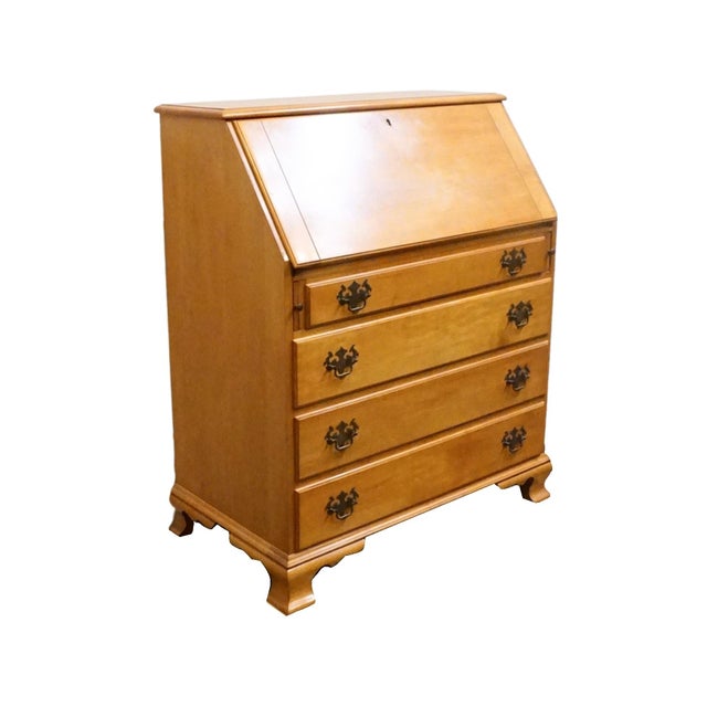 Pennsylvania House Pennsylvania House Independence Hall Collection Solid Maple Early American Traditional 34" Drop Front Secretary Desk 1573 For Sale - Image 4 of 16